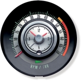 1968 Camaro Tic Toc Tachometer 5000 Rpm Redline Image