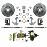1968-1974 Nova Front Disc Brake Conversion Kit for 14 Inch Wheels - Drilled & Slotted Rotors Image