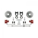 1968-1969 Camaro Signature Rear Disc Brake Conversion Kit, Red Show N' Go, Staggered Shocks Image
