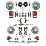 1964-1972 Chevelle Signature Manual Front Disc Brake Conversion Kit, 2 Inch Drop, Red Show N' Go Image