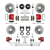 1964-1972 Chevelle Signature Stock Height Four Wheel Big Brake Kit, Red Show N' Go Image