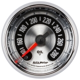 AutoMeter 2-1/16in. Oil Pressure Gauge, 140-280F, American Muscle Image