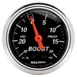 AutoMeter 2-1/16in. Boost/Vacuum Gauge, 30 In Hg/20 PSI, Designer Black Image