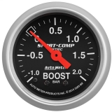 AutoMeter 2-1/16in. Boost-Vacuum Gauge, -1/+2 Bar, Mech Sport Comp Image