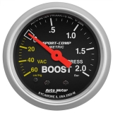 AutoMeter 2-1/16in. Boost/Vacuum Gauge, 60 Cm Hg-2.0 Bar, Sport-Comp Image