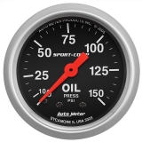 AutoMeter 2-1/16in. Oil Pressure Gauge, 0-150 PSI, Sport-Comp Image