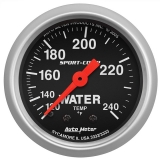 AutoMeter 2-1&16in. Water Temperature Gauge, 120-240F, 6 ft. Capillary Tube, Sport-Comp Image