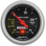 AutoMeter 2-1/16in. Boost/Vacuum Gauge, 30 In Hg/30 PSI, Stepper Motor, Sport-Comp Image
