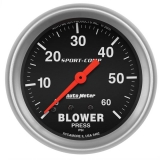 AutoMeter 2-5/8in. Blower Pressure Gauge, 0-60 PSI, Sport-Comp Image