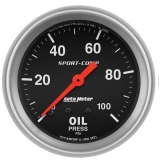 AutoMeter 2-5/8in. Oil Pressure Gauge, 0-100 PSI, Mechanical, Sport-Comp Image