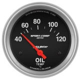 AutoMeter 2-5/8in. Oil Temperature Gauge, 40-120C, Sport-Comp Image