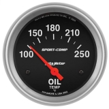 AutoMeter 2-5/8in. Oil Temperature Gauge, 100-250F, Sport-Comp Image