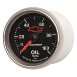 AutoMeter 2-1&16in. Oil Pressure Gauge, 0-100 PSI, Mechanical, Cutlass Black Image