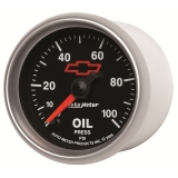 AutoMeter 2-1&16in. Oil Pressure Gauge, 0-100 PSI, Stepper Motor, Cutlass Black Image