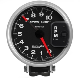 AutoMeter 5in. Pedestal Tachometer, 0-10,000 RPM, Sport-Comp with Selectable Red-Line Image