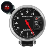 AutoMeter 5in. Pedestal Tachometer, 0-8,000 RPM, Sport-Comp with Playback Image
