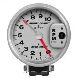AutoMeter 5in. Pedestal Tachometer, 0-10,000 RPM, Ultra-Lite with Selectable Red-Line Image