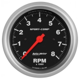 AutoMeter 3-3/8in. In-Dash Tachometer, 0-8,000 RPM, Sport-Comp Image