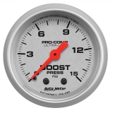AutoMeter 2-1/16in. Boost Gauge, 0-15 PSI, Mechanical, Ultra-Lite Image
