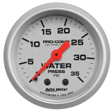 AutoMeter 2-1/16in. Water Pressure Gauge, 0-35 PSI, Ultra-Lite Image