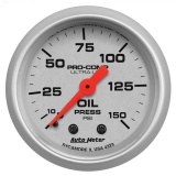 1964-1987 El Camino AutoMeter 2-1/16in. Oil Pressure Gauge, 0-150 PSI, Ultra-Lite Image