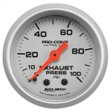AutoMeter 2-1/16in. Exhaust Pressure Gauge, 0-100 PSI, Mechanical, Ultra-Lite Image