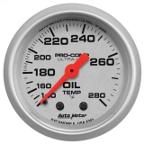 AutoMeter 2-1/16in. Oil Temperature Gauge, 140-280F, Ultra-Lite Image
