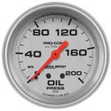 AutoMeter 2-5/8in. Oil Pressure Gauge, 0-200 PSI, Ultra-Lite Image