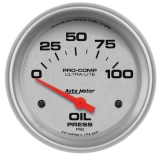 AutoMeter 2-5/8in. Oil Pressure Gauge, 0-100 PSI, Air-Core, Ultra-Lite Image