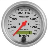 AutoMeter 3-3&8in. Speedometer, 0-190 Km&H, Ultra-Lite Image