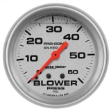 AutoMeter 2-5/8in. Blower Pressure Gauge, 0-60 PSI, Liquid Filled, Ultra-Lite Image