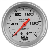 AutoMeter 2-5/8in. Oil Pressure Gauge, 0-200 PSI, Liquid Filled, Ultra-Lite Image