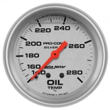 AutoMeter 2-5/8in. Oil Temperature Gauge, 140-280F, Liquid Filled, Ultra-Lite Image