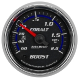 AutoMeter 2-1/16in. Boost/Vacuum Gauge, 60 Cm/Hg-2.0 Bar, Cobalt Image