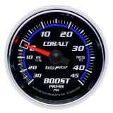 AutoMeter 2-1&16in. Boost&Vacuum Gauge, 30 In Hg&45 PSI, Cobalt Image