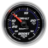 AutoMeter 2-1/16in. Boost/Vacuum Gauge, 30 In Hg/30 PSI, Stepper Motor, Cobalt Image