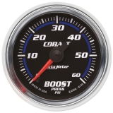 AutoMeter 2-1/16in. Boost Gauge, 0-60 PSI, Stepper Motor, Cobalt Image