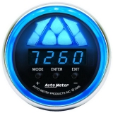 AutoMeter 2-1&16in. Digital Pro Shift Light, 0-16,000 RPM, Cobalt Image