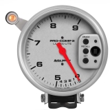 AutoMeter 5in. Tachometer, 0-9000 RPM, Pedestal W& Quick Lite, Dual Range W&Peak Memory, Ultra-Lite Image