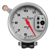 AutoMeter 5in. Tachometer, 0-11,000 RPM, Pedestal W& QuickLite & Peak Memory, Dual Range, Ultra-Lite Image