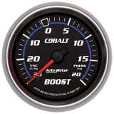 AutoMeter 2-5&8in. Boost&Vacuum Gauge, 30 In Hg&20 PSI, Cobalt Image