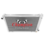 1982-1992 Camaro Champion Cooling Aluminum Radiator Champion Series 3 Core - 600-800 HP Manual Trans Image