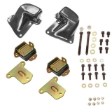 1964-1967 Chevrolet Small Block Poly Engine Mounting Kit, Black Image