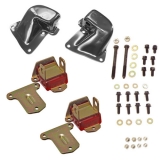 1964-1967 Chevrolet Small Block Poly Engine Mounting Kit, Red Image