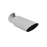 Flowmaster Clamp-On Exhaust Tip, 3.5 In. Angle Cut Polished SS, Fit 2.5 In. Tube Image