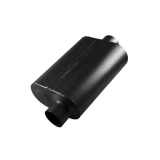 Flowmaster Super 40 Series Muffler 409S, 3 In. Offset Inlet, 3 In. Center Outlet, Aggressive Image