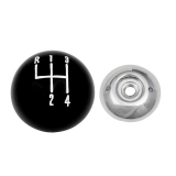 1968-1977 Chevelle Black And Chrome Shifter Ball 5/16 Image