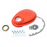 1978-1983 Malibu Small Block Chevy Timing Cover Kit For Long Water Pump Orange Image