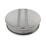 1970-1988 Monte Carlo 14 Inch Air Cleaner Assembly Polished Aluminum Finned Drop Base Image