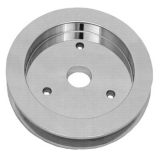 Chevy Big Block Crank Pulley Single Groove Polished Aluminum For Short Pump Image